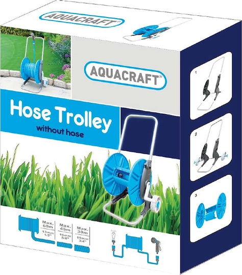 Aquacraft Wheeled Garden Hose Box Without Hose with Rewind Handle