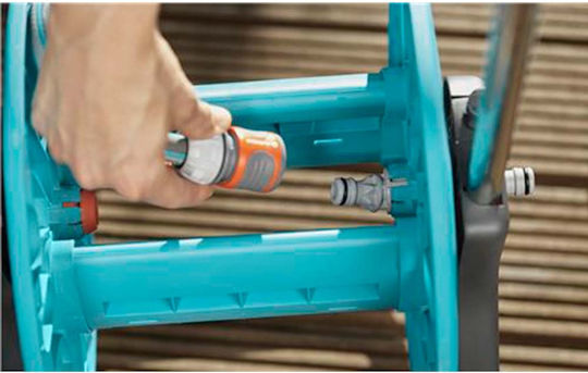Gardena Classic Aquaroll Wheeled Garden Hose Reel with Hose 20m with Rewind Handle