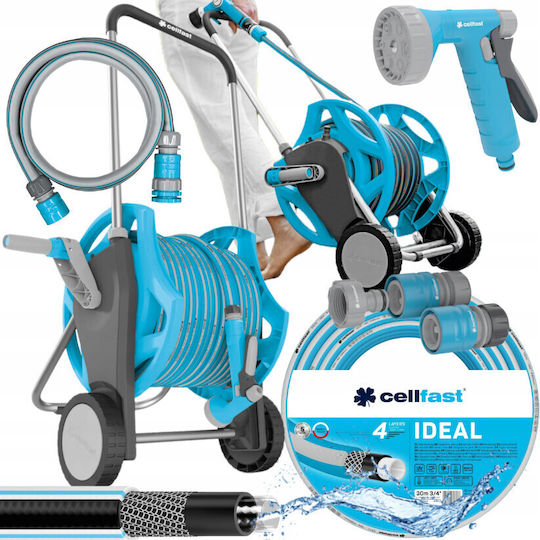 Cellfast Wheeled Garden Hose Box Hose Included 30m