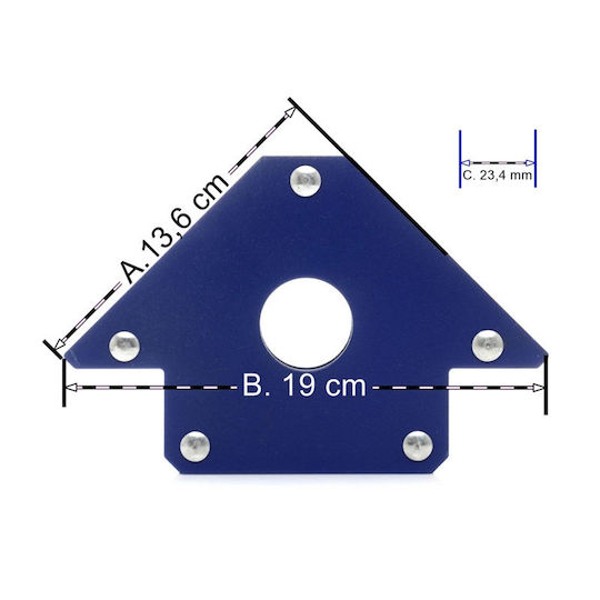 Tagred TA622 Unghiul de sudare cu capacitate magnetică 34.5kg & unghiuri 135° / 45° / 90°