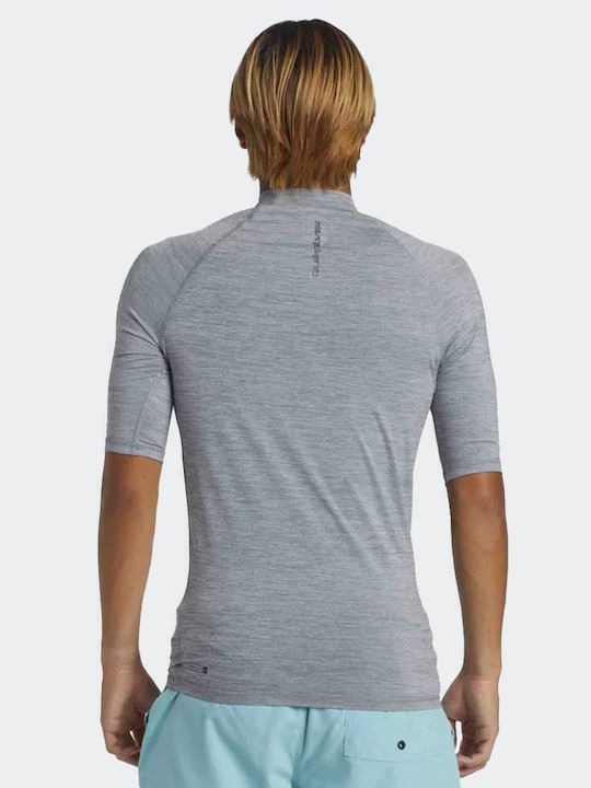 Quiksilver Ανδρική Κοντομάνικη Αντηλιακή Μπλούζα Γκρι