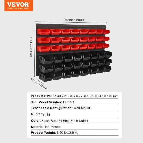 Panel 48 Organizer Boxes Accessories Size 950 X 542 X 172 Mm