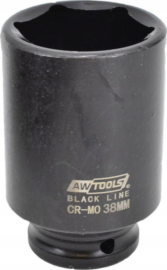AWTools Καρυδάκια Αέρος Εξάγωνα με Καρέ Υποδοχής 1/2" Σετ 8τμχ