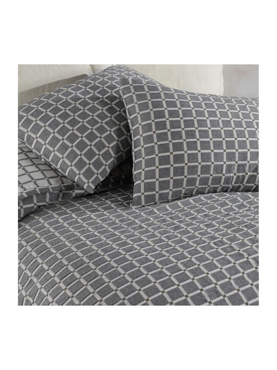 Şaheser Module Cuvertură Extra-dublu Bumbac Antracit 240x260cm