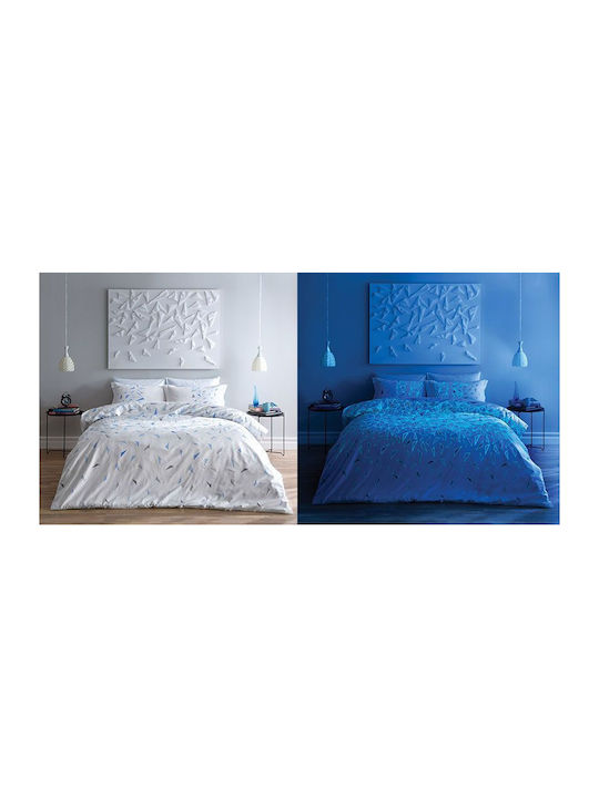 Tac Set Husă de Pilotă Dublă cu 4 Fețe de Pernă & 1 Cearsaf 200x220 Crystal