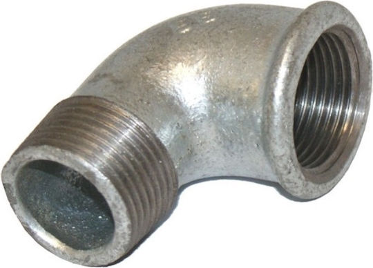 Γωνία Σωλήνα Γαλβανιζέ 1/2" Αρσενικό 1/2″