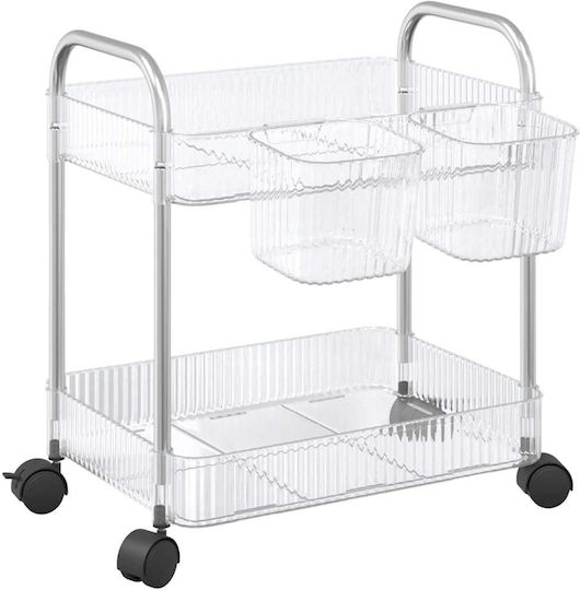 vidaXL Commercial Kitchen Food Cart H43.5xW37xD28cm
