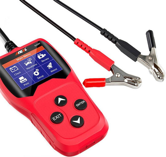 Ancel BA201 Digitale Batterietester mit Krokodilklemmen