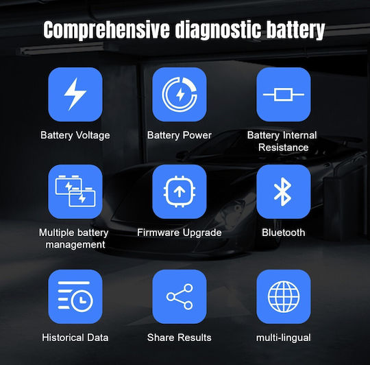 6v 12v Bluetooth Ios Android Αναλογικό Battery Tester
