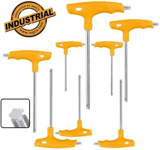 Ingco T-Shaped Set 8 Torx Wrenches 8pcs
