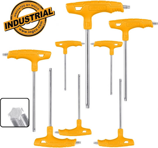 Ingco T-Shaped Set 8 Torx Wrenches 8pcs