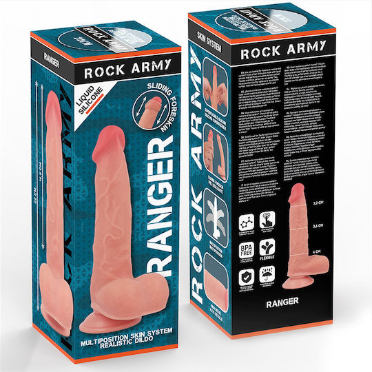 Rock Army Glass Dildo With Suction Cup 22cm