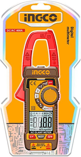 Ingco Αμπεροτσιμπίδα Ψηφιακή 400A AC DCM62002 True RMS με Ακροδέκτες
