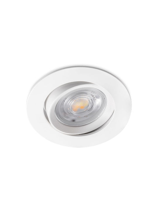 Braytron Plastic Spot Încorporat cu LED Integrat și Lumină Alb Cald Alb 1buc Braytron Plastic Spot Încorporat cu LED Integrat și Lumină Alb Cald Alb 1buc