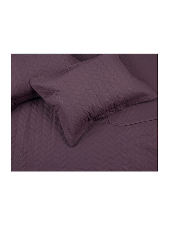 Tac Σετ Κουβερλί King Size από Πολυεστέρα Purple 250x260cm