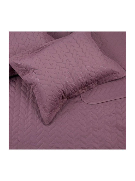 Tac Σετ Κουβερλί King Size από Πολυεστέρα Purple 250x260cm
