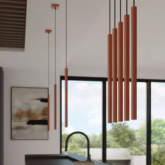 Sollux Pastelo 3 Lustră Roșu cu Dulie G9 30x5x94cm.