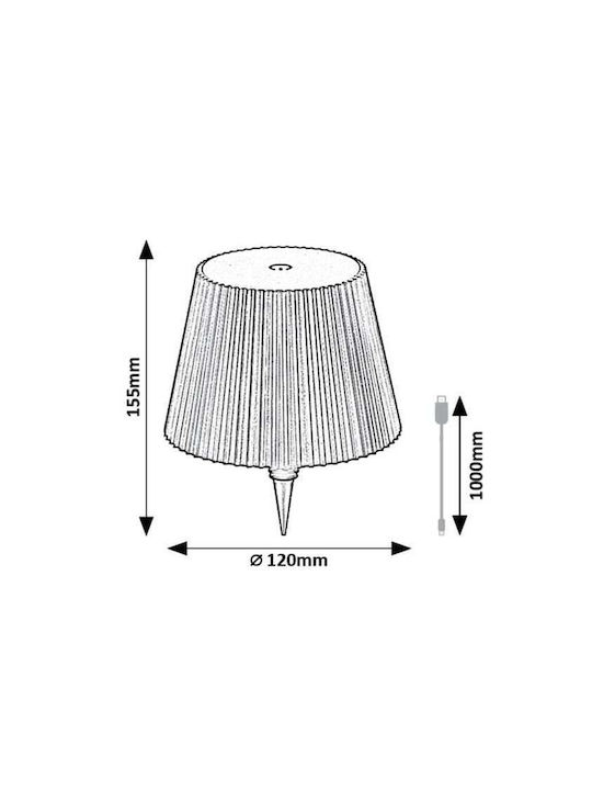 Rabalux Επιτοίχιο Εξωτερικό Φωτιστικό Καπέλου LED IP44 2W με Θερμό Λευκό Φως