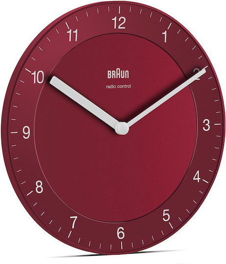 Braun Bc06r-dcf Metallische Wanduhr Rote Ø20cm