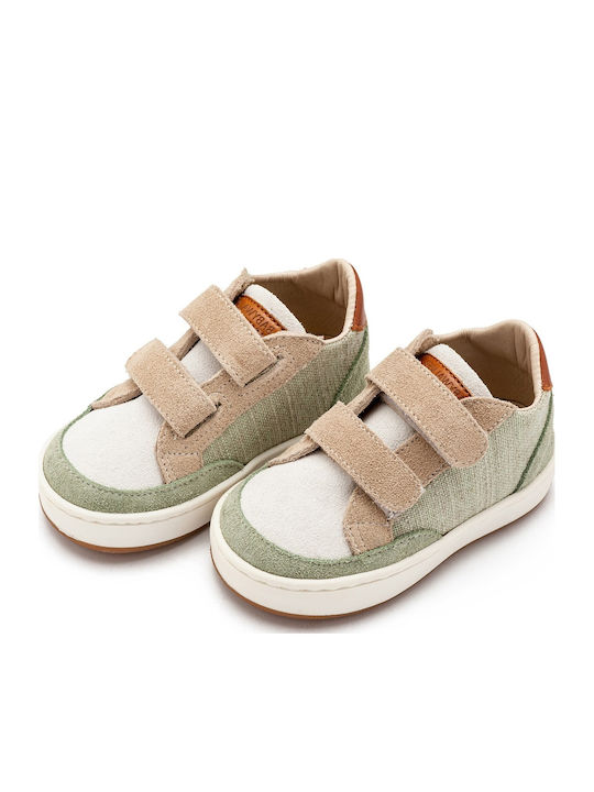 Babywalker Green Baptism Leather Sneakers