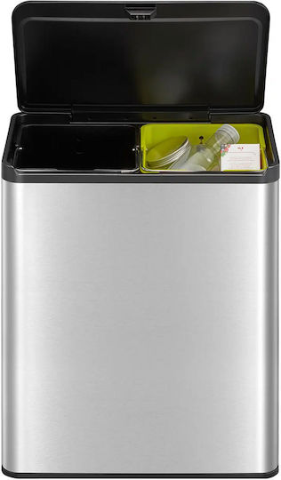 Eko Waste Bin Waste made of Stainless Steel Gray 40lt 1pcs