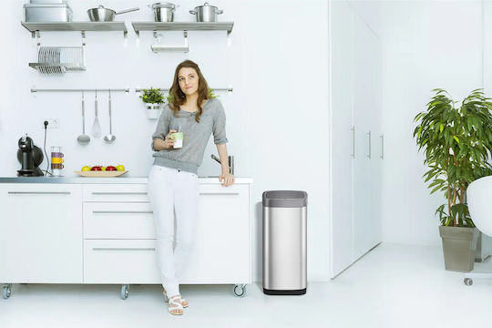 Eko Eko Waste Bin Made of Inox Steel with Sensor Silver 50lt