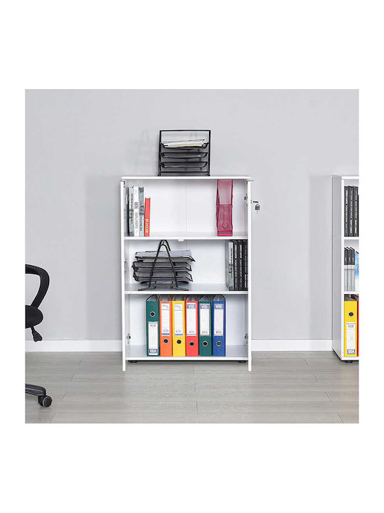 Cabinet de Birou Rio cu încuietoare Alb 72x34x109cm