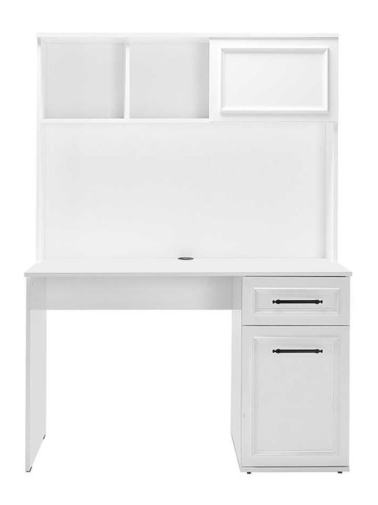 Birou Country Din Lemn Alb 120x60x167cm