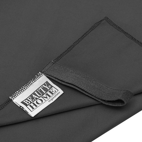 Beauty Home Πετσέτα Microfiber Σώματος 200gr/m² Μαύρη 160x90εκ.