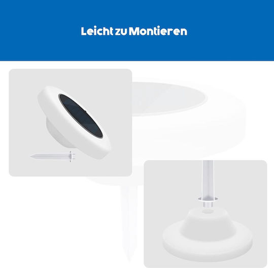 Set 3 Lămpi Solare de Podea Stradal RGB cu Fotocelulă și Telecomandă