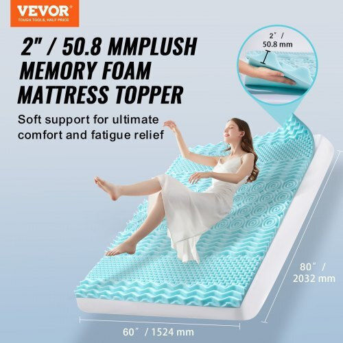 Vevor Topper Single Spumă de memorie 5.08x152.4buc