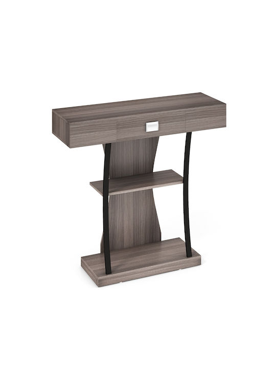 Wooden Console Table Wood & Metal Gray L91xW30xH89cm