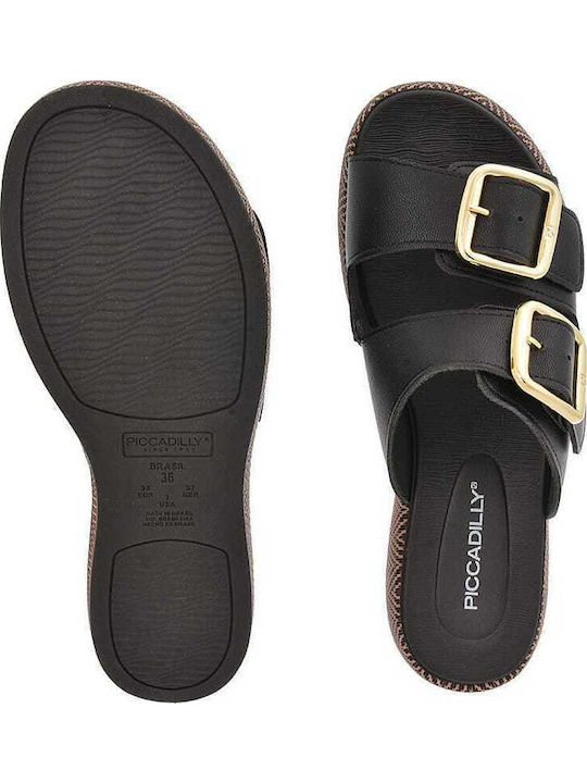 Flache Sandalen für Damen Anatomisch in Schwarz Farbe