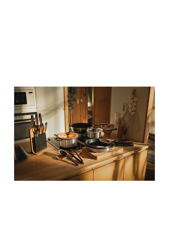 Fiskars Pan With Lid made of Stainless Steel with Non-Stick Coating 26cm