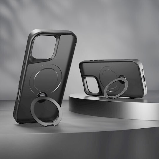 Etteri Umschlag Rückseite Silikon / Kunststoff Schwarz (iPhone 13)