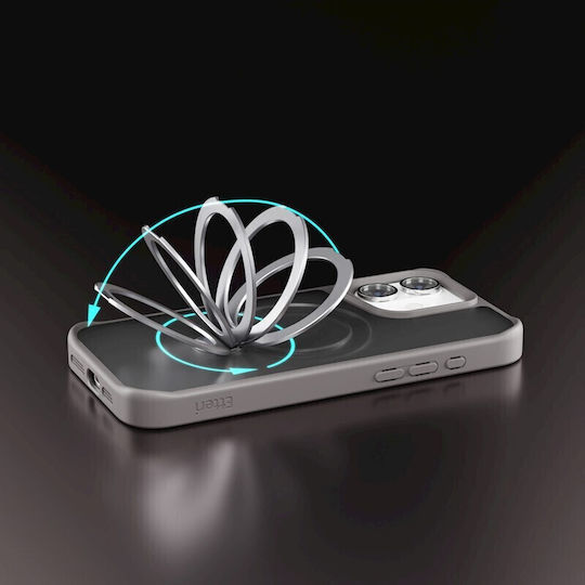 Etteri Umschlag Rückseite Silikon / Kunststoff Gray (iPhone 15 Pro)