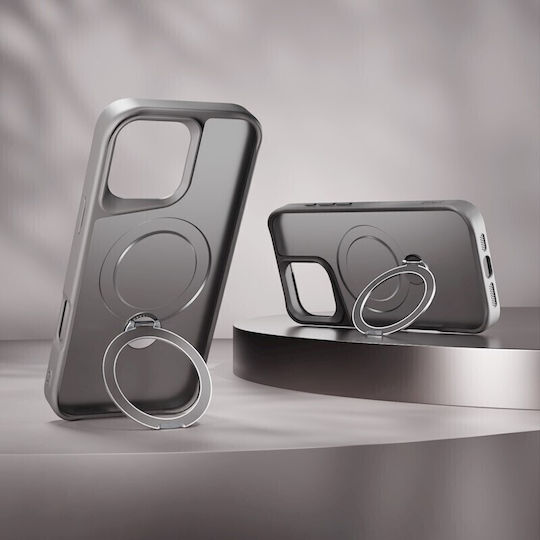 Etteri Umschlag Rückseite Silikon / Kunststoff Gray (iPhone 15 Pro)