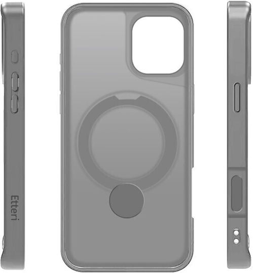 Etteri Umschlag Rückseite Silikon / Kunststoff Gray (iPhone 15 Pro)