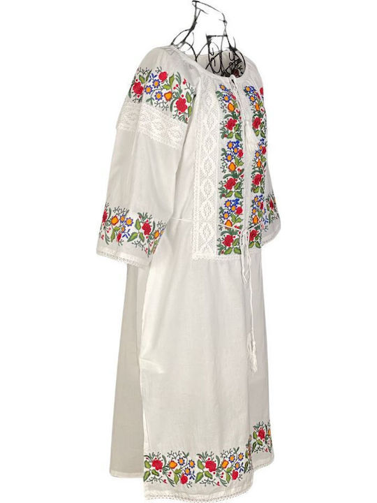 Rochie De Vară Midi Albă