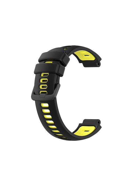 Best Accessories Silicone Strap Two-color Black Yellow Garmin Forerunner 220 230 235 620 630 735xt