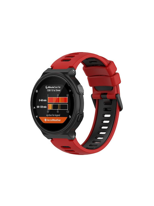 Best Accessories Silicone Strap Two-color Red Black Garmin Forerunner 220 230 235 620 630 735xt