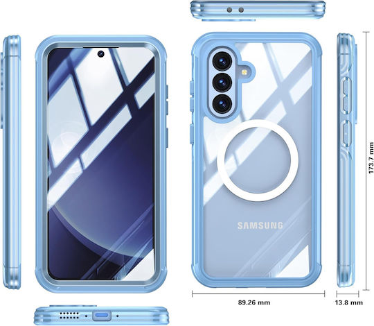 Θήκη Samsung Galaxy A36 Samsung Galaxy A56 Shockproof Γυαλί Magsafe Μπλε