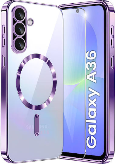 Θήκη Samsung Galaxy A36 Electro Magsafe Μωβ + Γυαλί Οθόνη