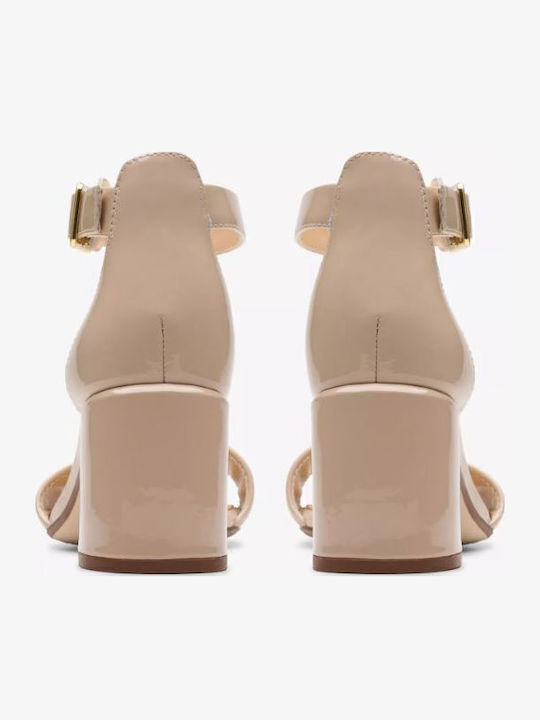 Ezoria Mae Sandals from Patent Leather Beige