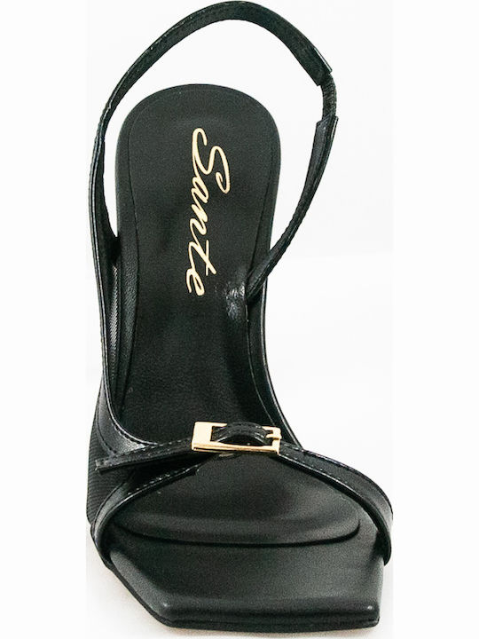 Leder Sandalen Schwarz