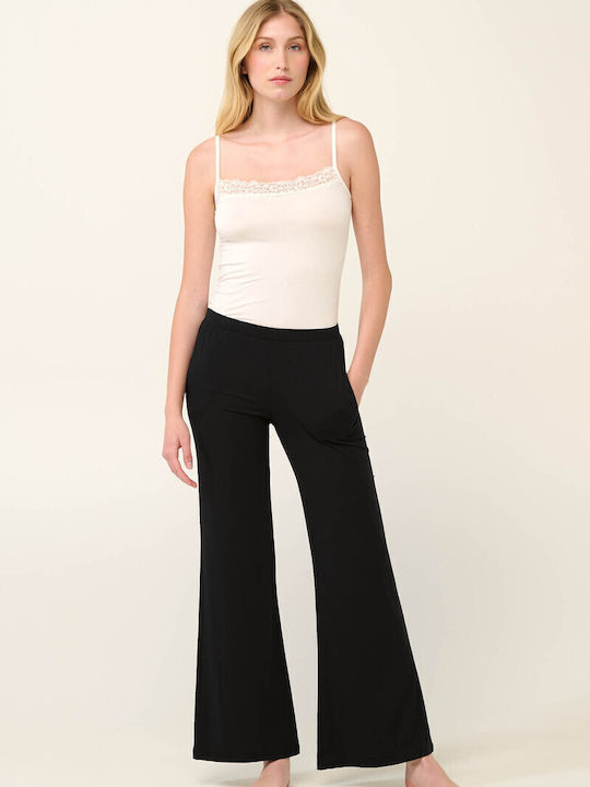 Dama Tesatura Pantaloni cu Elastic Verde