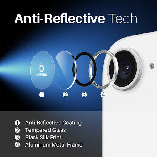 Schutz Kameraschutz Gehärtetes Glas Silver für das Apple iPhone 16e