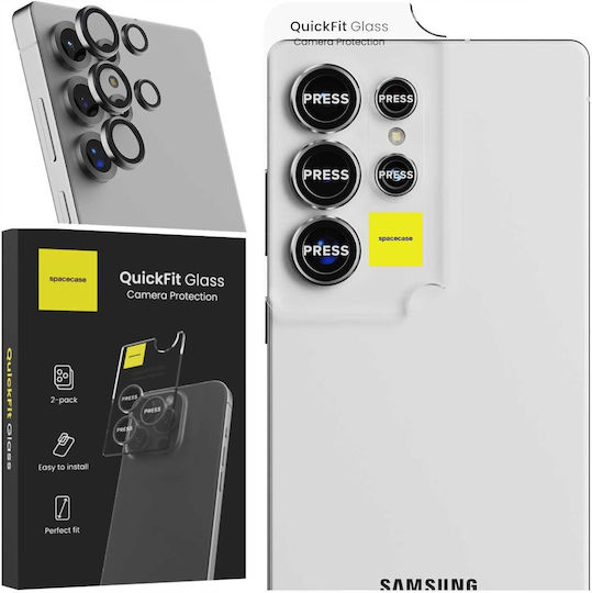 Spacecase Quickfit Camera Protection Tempered Glass Silver for the Samsung Galaxy S25 Ultra