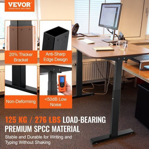 Vevor Collapsible Desk Base made of Metal Black Color 120x60x65cm