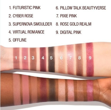 Charlotte Tilbury Paletă cu Farduri de Pleoape Matifiant Pudră Pillow Talk